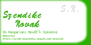 szendike novak business card